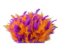 Uposao Ribete de plumas de pavo de 2 m de marabú, falda de vestido de plumas, accesorio de decoración de plumas para decoración del hogar, bricolaje, disfraces, manualidades, costura, vestido de