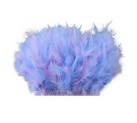 Uposao Ribete de plumas de pavo de 2 m de marabú, falda de vestido de plumas, accesorio de decoración de plumas para decoración del hogar, bricolaje, disfraces, manualidades, costura, vestido de