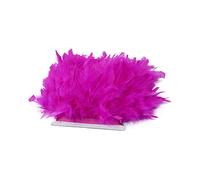 Uposao Ribete de Plumas de Pavo de 2 m, Falda de Vestido de Marabú, Accesorio de Decoración para Bricolaje, Disfraces, Manualidades, Costura y Vestido de Fiesta