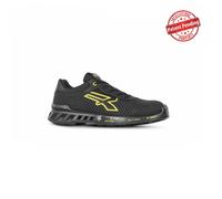 UPower Matt S ESD calzado de seguridad bajo, puntera AirToe de aluminio, talla 39, negro/amarillo