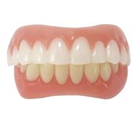 Upper And Lower Veneer Dentures for Women And Men Fake Teeth Natural Shade! Fix Your Smile At Home Within Minutes!