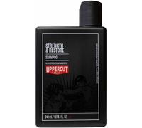 Uppercut Deluxe Champú Fortificante y Reparador, Enriquecido con Biotina y Cafeína para Promover un Crecimiento Saludable, Adecuado para Todo Tipo de Cabello, Producto para Hombres 240ml