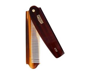 Uppercut Deluxe Peine Abatible CT7 para Hombres, Un Peine de Bolsillo de Concha de Tortuga, Remodela tu Estilo Todo el Día, Adecuado para Estilos de Cabello Largo y Corto