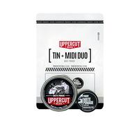 Uppercut Deluxe Pomada Mate en Lata y Dúo Midi, Producto de Peinado para Hombres con Fijación Media, Producto de Peinado Mate a Base de Agua, Sin Brillo, Fácil de Lavar 1 x 100g, 1 x 30g