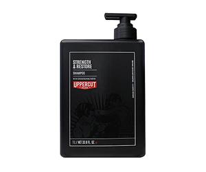 Uppercut Deluxe Shampoo Rinforzante e Rigenerante, Arricchito con Biotina e Caffeina per Favorire una Crescita Sana, Adatto a Tutti i Tipi di Capelli, Prodotto per Capelli Uomo 1L