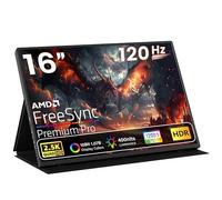 Upperizon Monitor de juego portátil 40.6cm QHD 2.5K 2560x1600 16:10 120Hz Sincronización libre 100% Srgb 10 bits 400 liendres Pantalla de viaje para MacBook, ordenador portátil, PC, consolas de