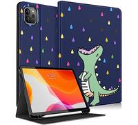 Uppuppy Funda para Apple iPad Pro de 12.9 pulgadas, funda para iPad de 12.9 pulgadas, bonita funda para lápices para mujeres Kawaii y niñas, dinosaurios, funda para iPad Pro de 12.9 pulgadas, funda de 6ª/5ª/4ª/3ª generación 2022/2021/2020/2018