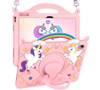 Uppuppy Funda para iPad de 10.9 Pulgadas de 10.9 Pulgadas 2022 - Lindas niñas Kawaii Girly 3D Cartoon Teen Funda para Apple 10ª generación con Soporte Giratorio y Correa de Silicona Suave PK Unicorn