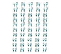 UPQRSG 100 bonitos clips, mini clips decorativos en forma de conejo, fuerte fuerza de sujeción, multiusos imprescindible para el aula, para el hogar, la escuela y la oficina