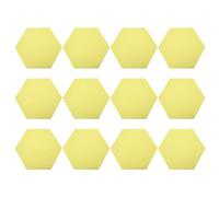 UPQRSG Paneles Acústicos de 12 Piezas, Paneles de Espuma a Prueba de Sonido con Diseño Hexagonal Ignífugo de Fibra de Poliéster, Espuma Acústica con Practicidad de Reducción de Ruido(Amarillo)