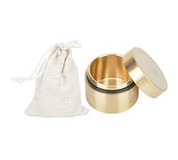 UPQRSG Pastillero de Latón, Caja de Contenedor de Latón Sellada, Caja de Latón de Forma Redonda Impermeable Al Aire Libre, Contenedor Sellado de Joyería de Metal Caja de Almacenamiento(M)