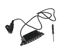 UPQRSG Transductor Eléctrico Acústico de Pastilla de Guitarra de 6 Orificios, Pastilla de Boca de 6 Orificios, Pastilla de Guitarra Ajustable Negra con Accesorio de Destornillador para Ukelele