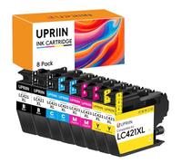 UPRIIN LC421XL Cartuchos de Tinta Compatible para Tinta Brother LC421XL LC-421XL LC421XLVAL para Brother DCP-J1050DW MFC-J1010DW DCP-J1140DW DCP-J1800DW (8-Pack)