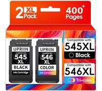 UPRIIN PG-545 546 XL compatible con cartuchos de impresora Canon 545 546 XL Multipack para pixma MX495 TS3150 TR4551 MX490 MG3050 TS3350 MG2950 MG2550S TS3151 (1 negro, 1 color)