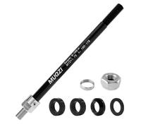 UPRONEX Eje de remolque de bicicleta, adaptador de eje pasante para remolque de bicicleta con 4 arandelas espaciadoras, 12 mm P1.75 ejes pasantes para bicicleta de montaña, cubos de rueda trasera