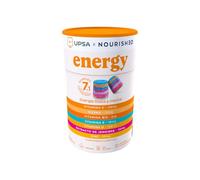 UPSA x Nourished Energy Gummies - Refuerzo de la Energía Física y Mental, Reducción de la Fatiga - Vitaminas C, B12, D3, E, Zinc, Hierro y Jengibre - 30 gummies