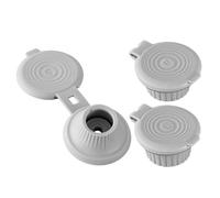Upside Down Bottle Cap, 3 Pack Inverted Dispenser Caps, Leak-Proof & Reusable Bottle, Easy Squeeze Design for Shampoo, Lotion & Thick Liquids, (Gris, White)