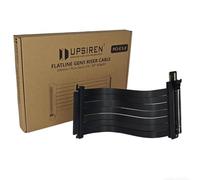 UPSIREN Cable elevador PCIE 5.0 x16 de 20 cm, 128 GB/s bidireccional, 64 GB/s por carril, oro de inmersión y escudo antiEMI para cero pérdida, montaje vertical de GPU para RTX 4090/5090/RX 7900XT/9070