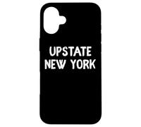 Upstate New York With Distressed Font Vacaciones Viajes Diversión Carcasa para iPhone 16 Plus