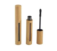 UPSTORE 2PCS 6ml / 0.2oz Vacío Eco Bamboo Shell Pestañas Tubo Mascara Viales Frascos con tapón y cepillo Crecimiento de pestañas Aceite Botella Soporte Contenedor Maquillaje Herramienta de belleza