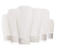 Upstore 6 x 150ml plástico Transparente vacío rellenable Tubos Suaves para cosméticos Botella de Viaje con Tapa abatible para Limpiador Facial champú loción