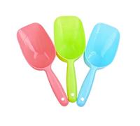 Upstore - Pala de plástico para alimentos para mascotas (3 unidades), color caramelo