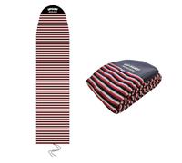 UPSURF - Funda para calcetines de surf de 7'15.2 cm/8'/8'15.2 cm/9'/10', funda protectora larga para tu tabla de surf (negro, blanco y rojo, 7.6 pulgadas)