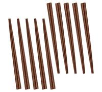 UPTALY 10 Pares Palillos de Madera de Nogal Negro (23 cm), Juego de Palillos para Picar Reutilizables Naturales, Ligeros, de Punta Gruesa, para Arroz, Fideos Chinos, Ramen Coreano, Pho Vietnamita