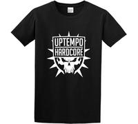Uptempo Hardcore Men's T-Shirt Graphic Top Printed tee Black XL