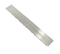UPTTHOW Regla de corte de papel de metal de acero inoxidable para cortar papel a líneas onduladas, bordes irregulares y dentados, 30,5 cm, herramienta de medición para ingeniero, escuela, arquitectos