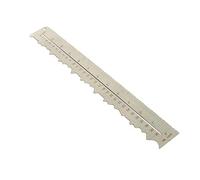 UPTTHOW Regla de corte de papel de metal de acero inoxidable para cortar papel a líneas onduladas, bordes irregulares y dentados, 30,5 cm, herramienta de medición para ingeniero, escuela, arquitectos