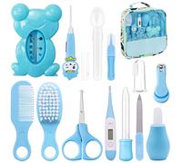 Uptvin 13 piezas Accesorios para el Cuidado del Bebé, kit de cuidado del bebé nacer, kit de salud para bebés para bebés recién nacidos,Set Para Cuidado Del Bebé para Niñas y Niños (azul 13 piezas)