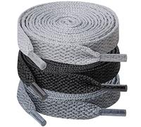 UpUGo 3 Pares de Cordones, Cordones Planos de 8 mm de Ancho Para Zapatillas Deportivas, Correr, Adultos