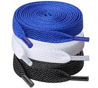 UpUGo 3 Pares de Cordones, Cordones Planos de 8 mm de Ancho Para Zapatillas Deportivas, Correr, Adultos