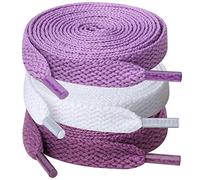 UpUGo 3 Pares de Cordones, Cordones Planos de 8 mm de Ancho Para Zapatillas Deportivas, Correr, Adultos