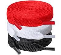 UpUGo 3 Pares de Cordones, Cordones Planos de 8 mm de Ancho Para Zapatillas Deportivas, Correr, Adultos