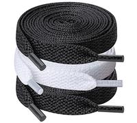 UpUGo 3 Pares de Cordones, Cordones Planos de 8 mm de Ancho Para Zapatillas Deportivas, Correr, Adultos