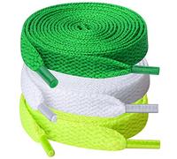 UpUGo 3 Pares de Cordones, Cordones Planos de 8 mm de Ancho Para Zapatillas Deportivas, Correr, Adultos