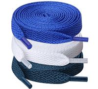 UpUGo 3 Pares de Cordones, Cordones Planos de 8 mm de Ancho Para Zapatillas Deportivas, Correr, Adultos