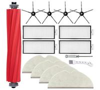 UPUPDAY Kit de Accesorios Recambios para Roborock Q7/ Q7+/ Q7 Max/ Q7 Max+, 1 Cepillo Principale, 4 Filtros, 4 Mopas, 4 Cepillo Laterale