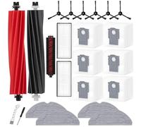 UPUPDAY Kit de Accesorios Recambios para Roborock S8 Pro Ultra, 2 Cepillo Principale, 1 Cepillo de Autolimpieza, 2 Filtros, 6 Bolsas de Polvo, 4 VibraRise 2.0 Mopas, 6 Cepillo Laterale