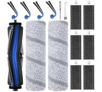 UPUPDAY Recambios Accesorios para Ecovacs Deebot X9 Pro Omni / X11 Pro Omni / X11 OMNICYCLONE / T80s Omni, 1 Cepillo Principal, 6 Filtro HEPA, 2 Rodillo de Limpieza, 4 Cepillo Laterale