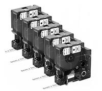 Upwinning 43613 Cinta de etiquetas 6 mm x 7 m compatible con Dymo D1 Cinta 6mm S0720780, compatible para Dymo LabelManager 160 210D 280 360D 420P 640CB, 5pk