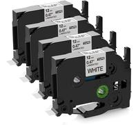 Upwinning AZe-231 12mm Cinta Compatible con Brother TZe-231 Tze231 TZe 12mm 0.47 Cinta Laminado Blanco para Brother P-Touch 1000 H100R H110 PTH100 H101C H105 H100LB H107, pack de 4