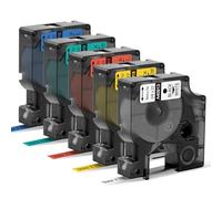 Upwinning Compatible con la cinta para etiquetas Dymo D1 9mm | 9 mm x 7 m, 40913 40916 40917 40918 40919, compatible con dymo LabelManager 160 210D 280 360D 420P 640CB, 5PK