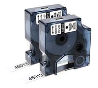 Upwinning Compatible para D1 Cintas 12mm x 7m Reemplazo para Dymo D1 45013 S0720530 Negro sobre Blanco para Dymo LabelManager 160 210D 360D 280 640CB PnP LabelPoint 300 350, 2-Pack