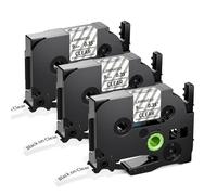 Upwinning Tze-121 compatible con Brother P-touch Cinta 9mm Transparente, 3x