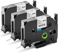 Upwinning TZe-211 Compatible Brother P-Touch Cinta de Etiquetas 6mm Blanco
