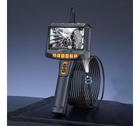 UPWONEC Cámara Endoscópica Portátil De Doble Lente, 1080P, 5 Pulgadas, 1m Line, Negro, USB, No Resistente al Agua, Enfoque Fijo, LCD, 8mm, 2.07 MP, 3 Horas de Duración de Batería