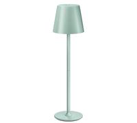 UPXNBOR Lámpara de Mesita de Noche LED, Luz Decorativa para Habitación y Escritorio, Recargable por USB, Brillo Regulable en 3 Niveles, Carcasa Metálica Completa, Doble Batería, Verde